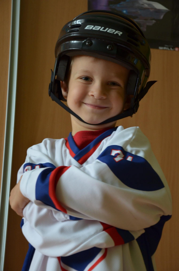 Young Jakub — hockey kid