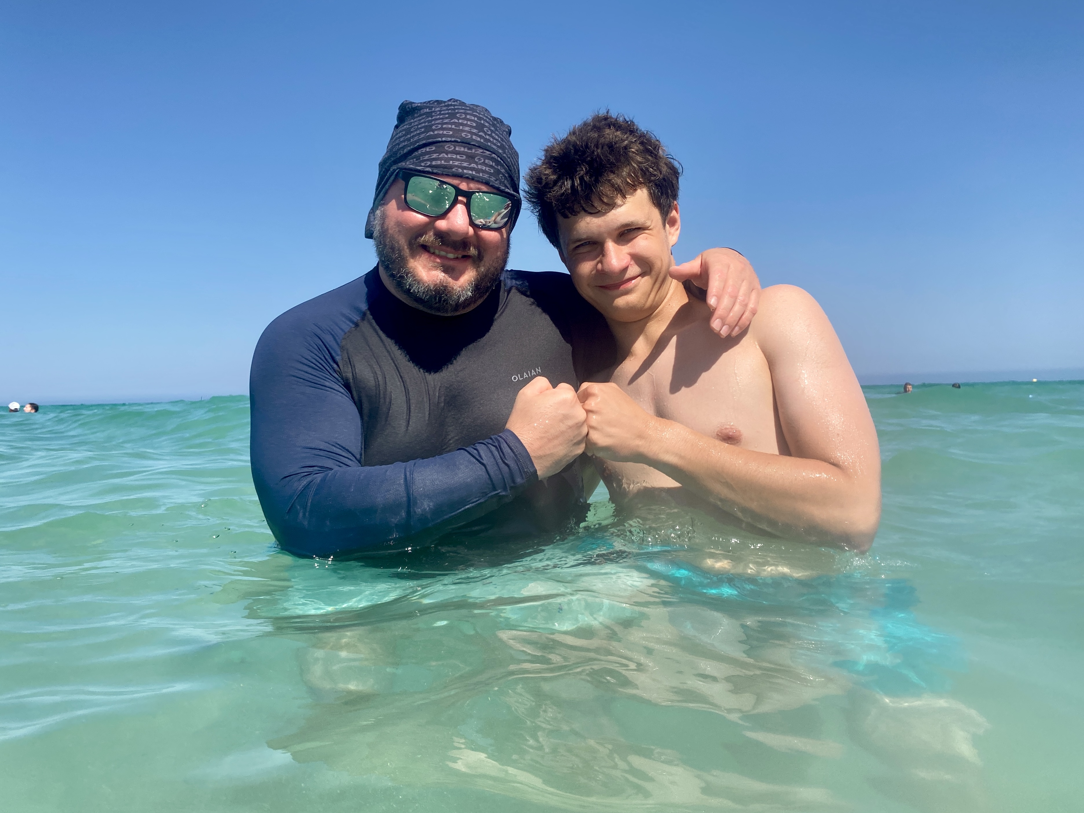 With dad — summer